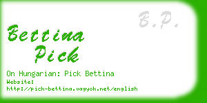 bettina pick business card